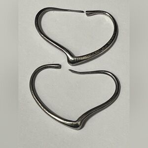 Authentic TIFFANY & CO. Elsa Peretti Heart Hoops